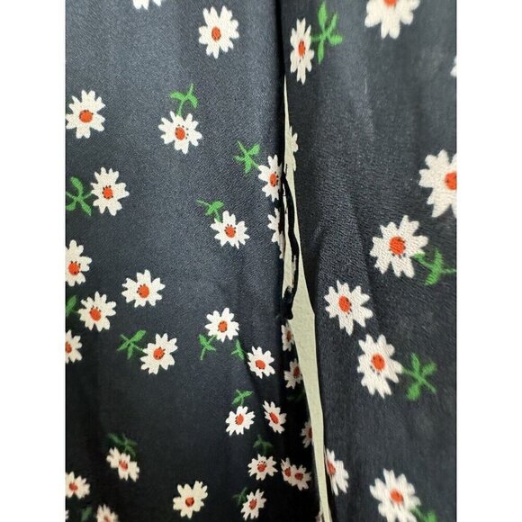 Topshop Blue White Floral Long Sleeve Ruffle Romper NWT Size 4 Long Sleeve - Picture 8 of 9